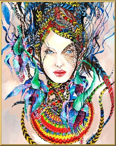 plakat Maggie Piu, Kundry 2, 40x50 cm, rama alu złota 41x51 cm.jpg