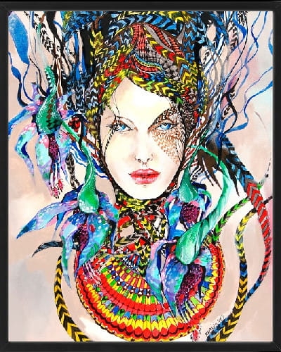 plakat Maggie Piu, Kundry 2, 40x50 cm, rama basic czarna 42x52 cm.jpg