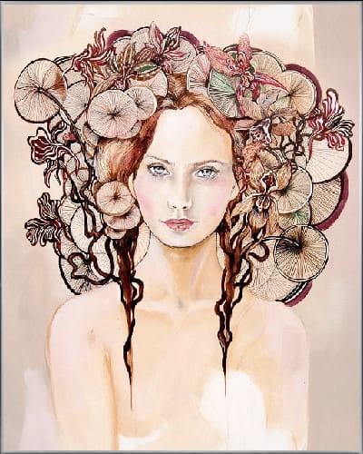plakat Maggie Piu, Lady Anna D., 40x50 cm, rama alu srebrna 41x51 cm.jpg