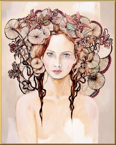 plakat Maggie Piu, Lady Anna D., 40x50 cm, rama alu złota 41x51 cm.jpg