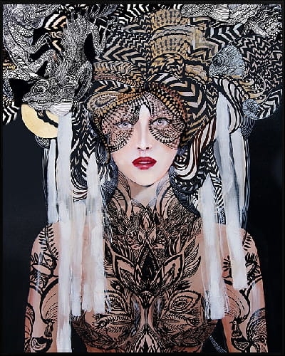 plakat Maggie Piu, Lady Setsujo, 40x50 cm, rama alu czarna 41x51 cm.jpg