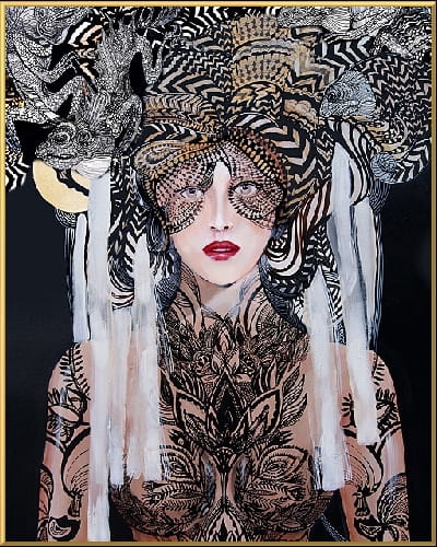 plakat Maggie Piu, Lady Setsujo, 40x50 cm, rama alu złota 41x51 cm.jpg