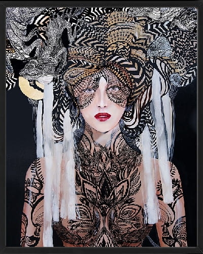 plakat Maggie Piu, Lady Setsujo, 40x50 cm, rama basic czarna 42x52 cm.jpg