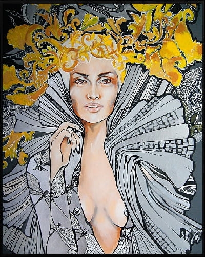 plakat Maggie Piu, Lady Ważka i Giani, 40x50 cm, rama alu czarna 41x51 cm.jpg