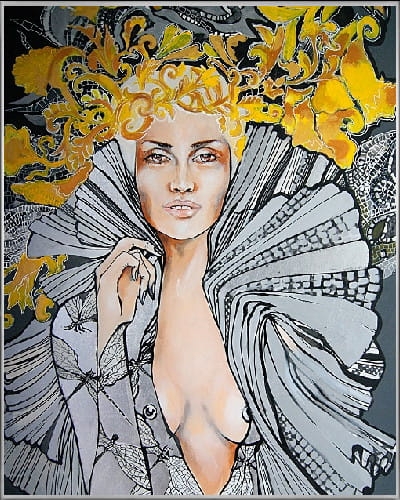 plakat Maggie Piu, Lady Ważka i Giani, 40x50 cm, rama alu srebrna 41x51 cm.jpg