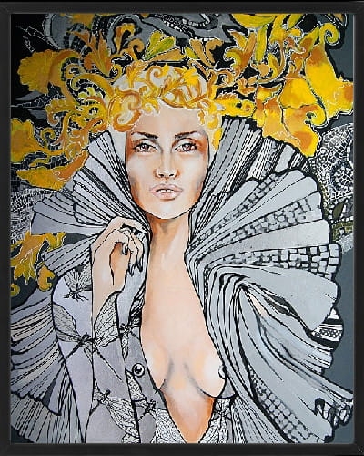 plakat Maggie Piu, Lady Ważka i Giani, 40x50 cm, rama basic czarna 42x52 cm.jpg
