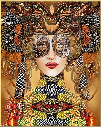 plakat Maggie Piu, Luto Hybrydy, 40x50 cm, rama alu złota 41x51 cm.jpg