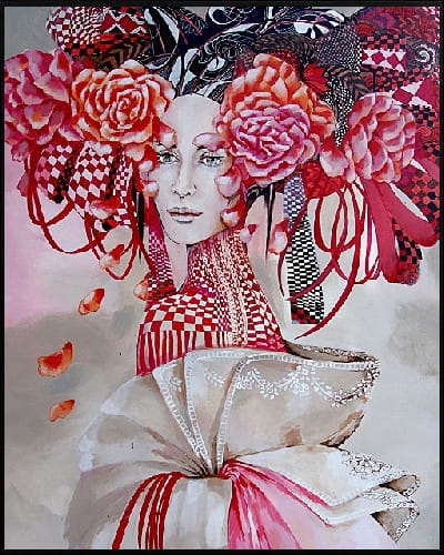 plakat Maggie Piu, Madame Butterfly, 40x50 cm, rama alu czarna 41x51 cm.jpg