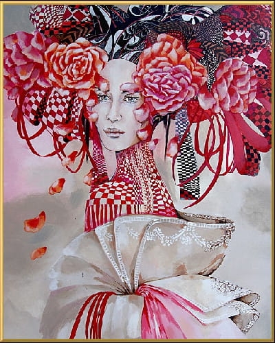 plakat Maggie Piu, Madame Butterfly, 40x50 cm, rama alu złota 41x51 cm.jpg