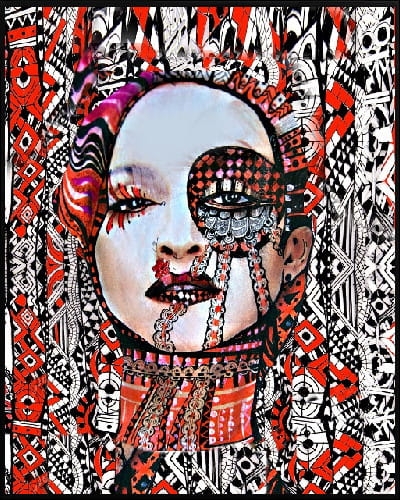 plakat Maggie Piu, Madonna, 40x50 cm, rama alu czarna 41x51 cm.jpg