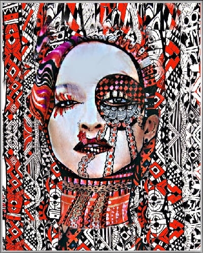 plakat Maggie Piu, Madonna, 40x50 cm, rama alu srebrna 41x51 cm.jpg