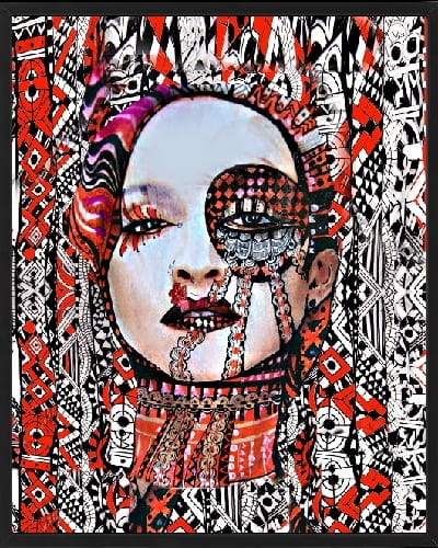 plakat Maggie Piu, Madonna, 40x50 cm, rama basic czarna 42x52 cm.jpg