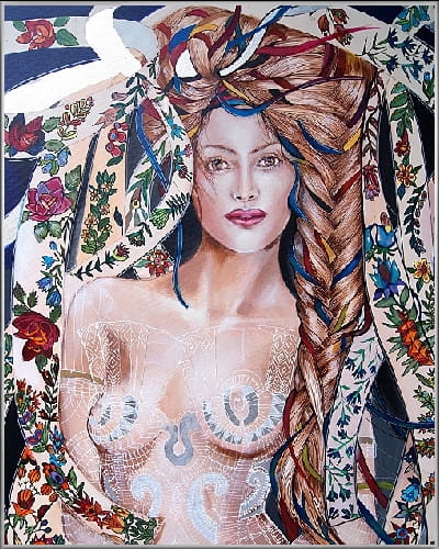 plakat Maggie Piu, Miodobranie II, 40x50 cm, rama alu srebrna 41x51 cm.jpg