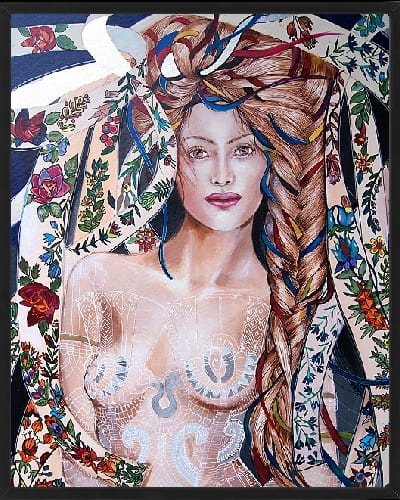 plakat Maggie Piu, Miodobranie II, 40x50 cm, rama basic czarna 42x52 cm.jpg