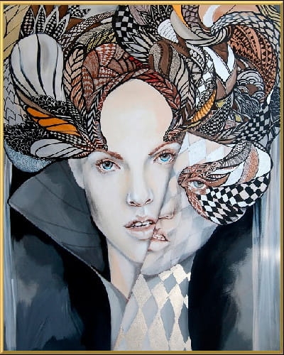 plakat Maggie Piu, Mistrz i Małgorzata 3, 40x50 cm, rama alu złota 41x51 cm.jpg