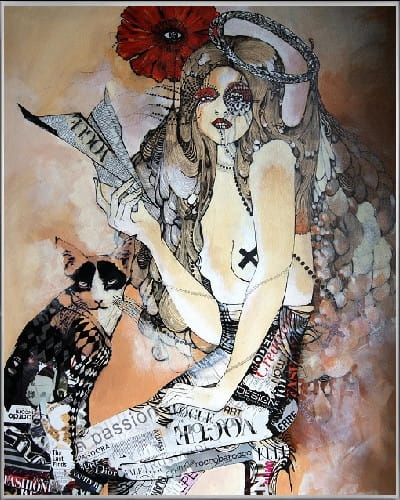 plakat Maggie Piu, Makowe Oko Opatrzności, 40x50 cm, rama alu srebrna 41x51 cm.jpg