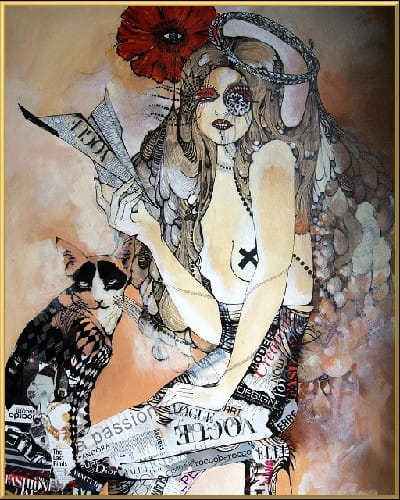 plakat Maggie Piu, Makowe Oko Opatrzności, 40x50 cm, rama alu złota 41x51 cm.jpg