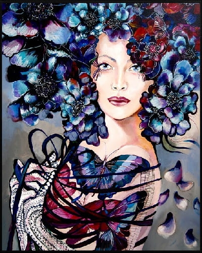 plakat Maggie Piu, Papil, 40x50 cm, rama alu czarna 41x51 cm.jpg