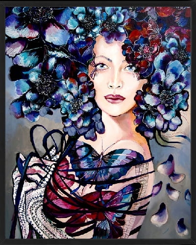 plakat Maggie Piu, Papil, 40x50 cm, rama basic czarna 42x52 cm.jpg
