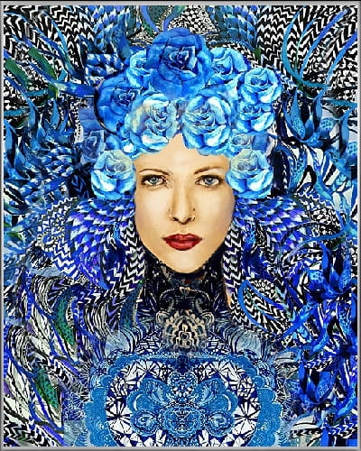 plakat Maggie Piu, Psicatus, 40x50 cm, rama alu srebrna 41x51 cm.jpg