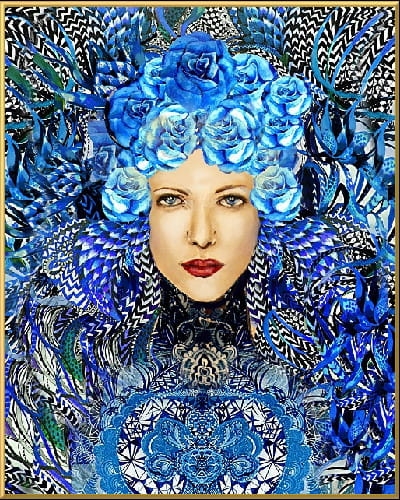 plakat Maggie Piu, Psicatus, 40x50 cm, rama alu złota 41x51 cm.jpg