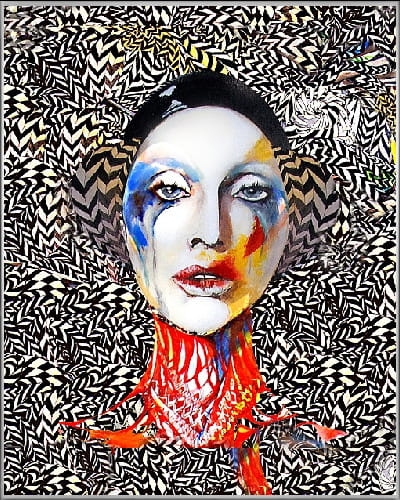 plakat Maggie Piu, Psychodelic Tosca, 40x50 cm, rama alu srebrna 41x51 cm.jpg