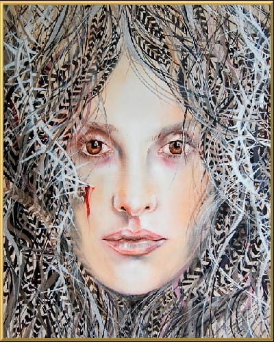 plakat Maggie Piu, Rita, 40x50 cm, rama alu złota 41x51 cm.jpg