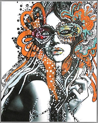 plakat Maggie Piu, Sasza P., 40x50 cm, rama alu srebrna 41x51 cm.jpg