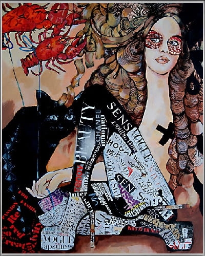 plakat Maggie Piu, Sensvoque, 40x50 cm, rama alu srebrna 41x51 cm.jpg