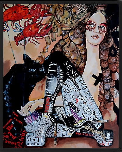 plakat Maggie Piu, Sensvoque, 40x50 cm, rama basic czarna 42x52 cm.jpg