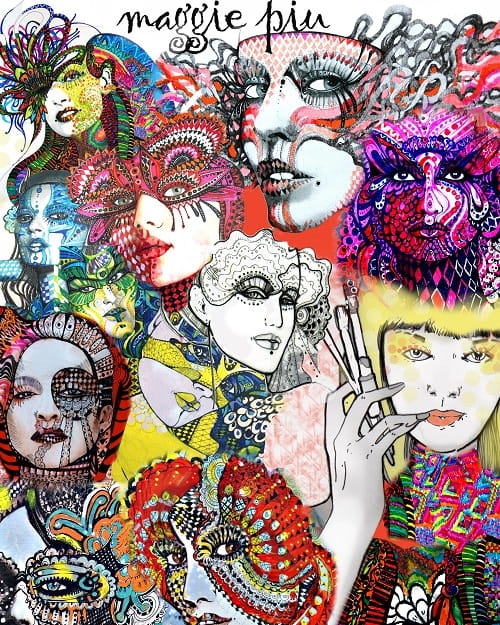 plakat Maggie Piu, Spiritus Celebritus Collage, 40x50 cm.jpg