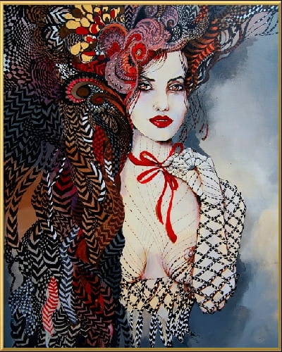 plakat Maggie Piu, Traviata, 40x50 cm, rama alu złota 41x51 cm.jpg