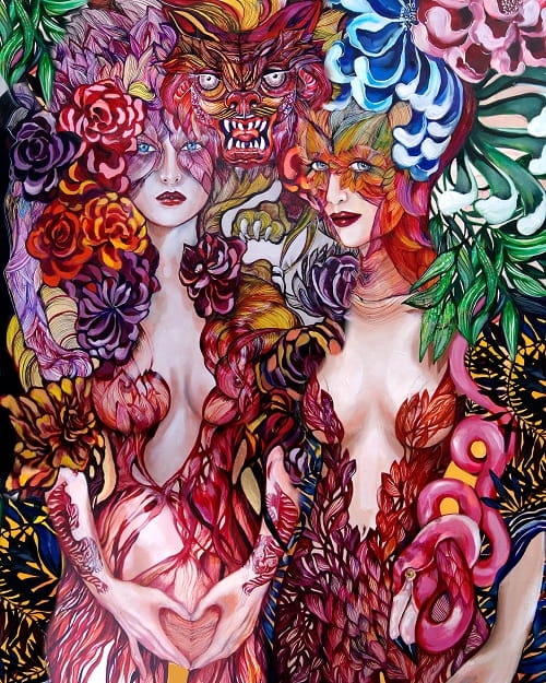 plakat Maggie Piu, Tygrysica i Flamingo, 40x50 cm.jpg