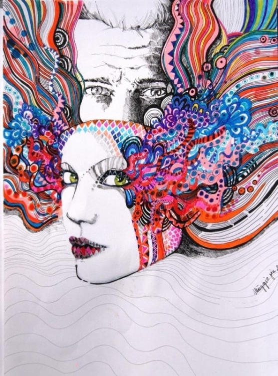 obraz Maggie Piu, Brangellina spiritus cellebritus, 40x50 cm, oryginał.jpg