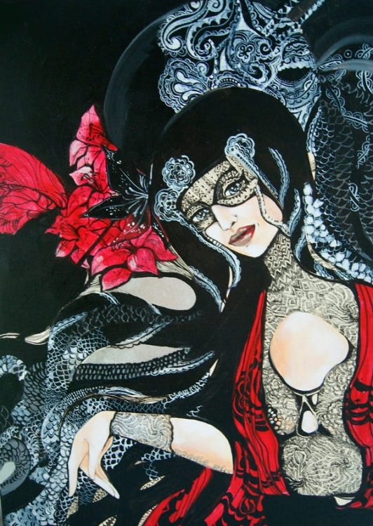 obraz Maggie Piu, Geisza, 60x80 cm, oryginał.jpg