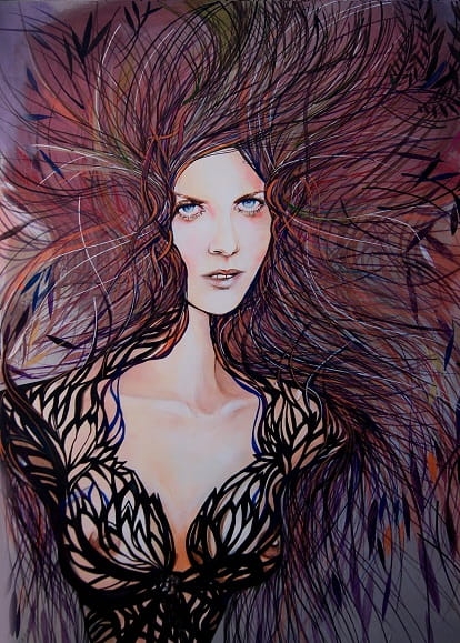 obraz Maggie Piu, Królowa Nocy, 60x90 cm, oryginał.jpg