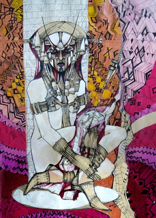 rysunek Maggie Piu, Pinky, 40x50 cm, oryginał.jpg