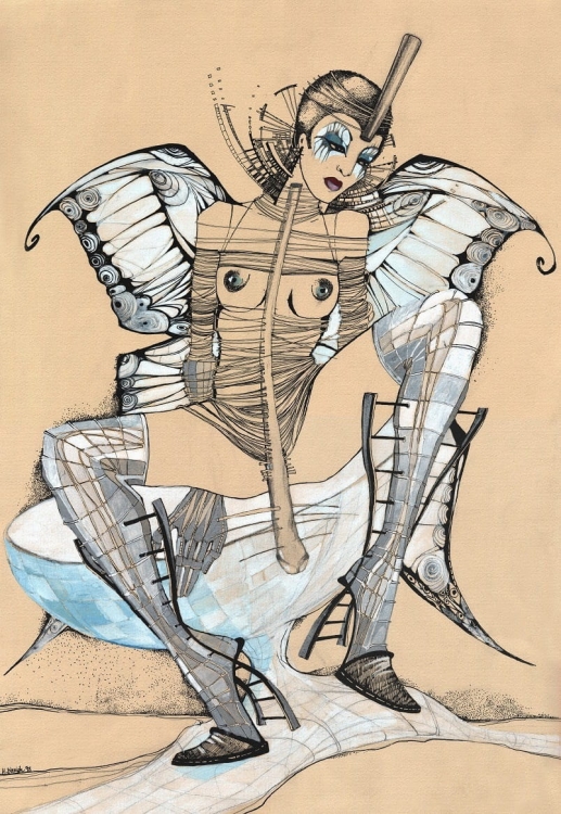 rysunek Maggie Piu, Feministic, 50x60 cm, oryginal.jpg