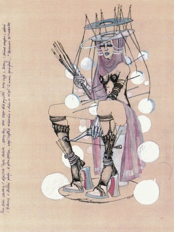 rysunek Maggie Piu, Smutna Kochanka, 40x50 cm, oryginał.JPG