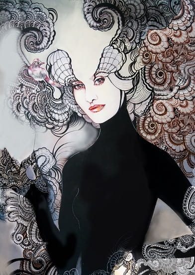 obraz giclee, Lady Black, 70x100 cm, Maggie Piu.jpg