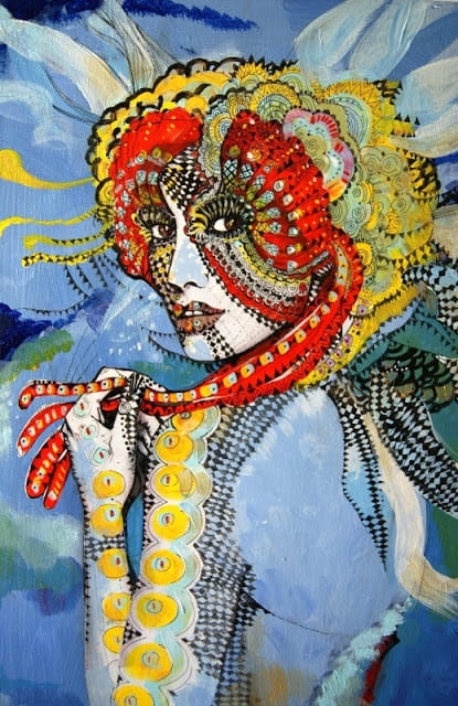 obraz giclee, Penelopa spiritus cellebritus, (folk) 60x120 cm, Maggie Piu.jpg