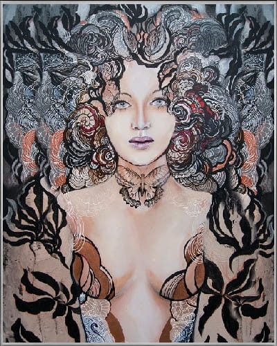 plakat Maggie Piu, Madame Hashimoto, 40x50 cm, rama alu srebrna 41x51 cm.jpg