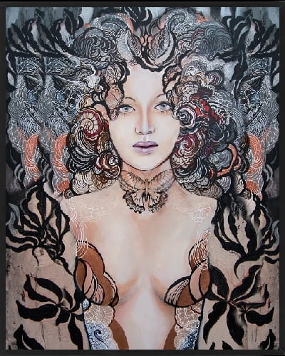 plakat Maggie Piu, Madame Hashimoto, 40x50 cm, rama basic czarna 42x52 cm.jpg