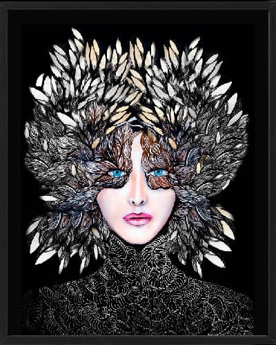 plakat Maggie Piu, Lady Gorudo Silver, 40x50 cm, rama basic czarna 42x52 cm.jpg