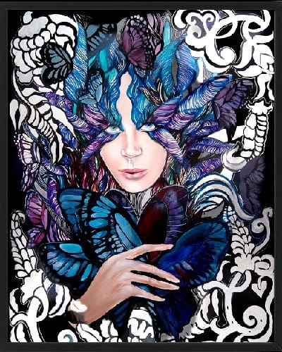 plakat Maggie Piu, Lady Cho, 40x50 cm, rama basic czarna 42x52 cm.jpg