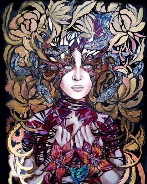 plakat Maggie Piu, Lady Hebi, 40x50 cm.jpg