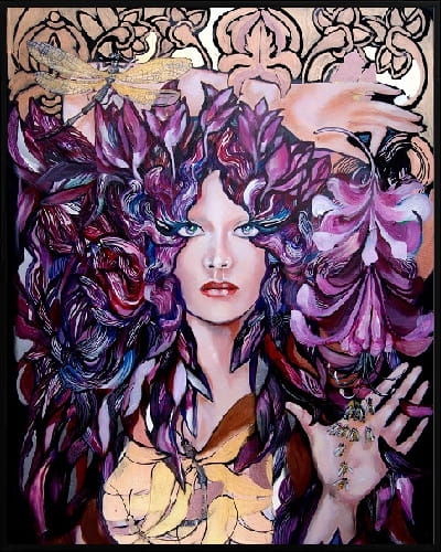 plakat Maggie Piu, Lady Tonbo, 40x50 cm, rama alu czarna 41x51 cm.jpg