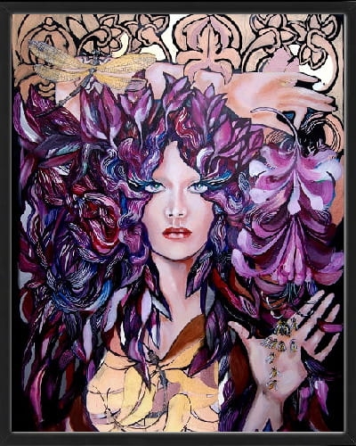 plakat Maggie Piu, Lady Tonbo, 40x50 cm, rama basic czarna 42x52 cm.jpg