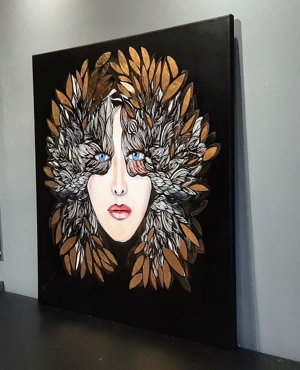 Lady Gorudo, 100x100 cm, giclee - bok prawy.jpg