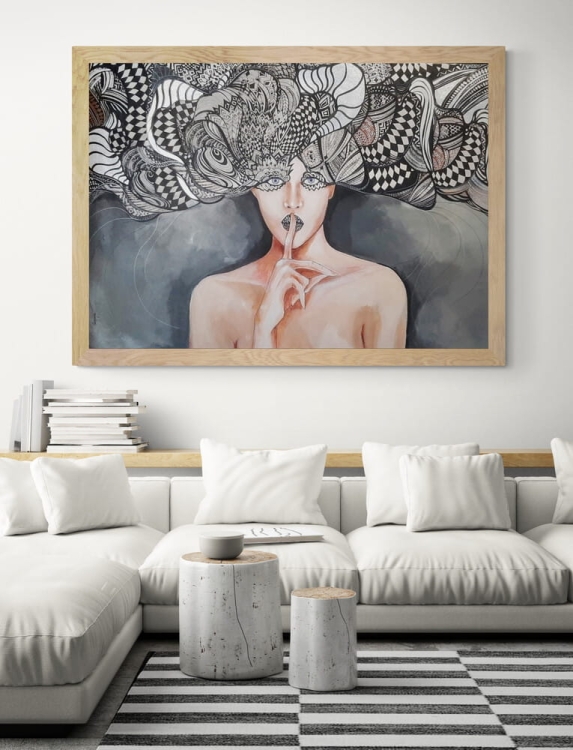 Aleksander 140x100 rama 5cm drewniana, with_corner_sofa.jpg